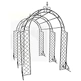 SINAPPガーデンアーチ 庭 アーチ スチール製 連結可 平面 アイアン SIK2125 3連セット