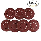 70個5インチ125mm研磨パッドフックとループ40/60/80/100/120/180/240グリット