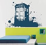 ik2254壁デカールステッカー時間マシン宇宙船ターディスDoctor Whoリビング子供の寝室