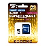 SuperTalent microSD microSDXC カード 64GB Class10 UHS-I 国内サポート正規品 ST64MSU1P