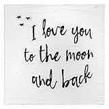 モダンバーラップ Modern Burlap おくるみ 1枚 オーガニック コットン モスリン スワドル ブランケット I LOVE YOU