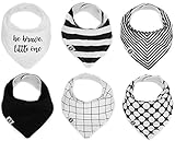 Baby Bandana Drool Bibs for Boys & Girls 6パック"モノクロセット" by Mumby