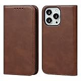 Sailortech iPhone 14 Pro ケース 手帳型 財布case 手帳 アイフォン14 プロ ケースアイフォン14 プロ カバー iphone14 pro ケース 財布型 カード収納 内蔵マグネット マグネット式 アクオス 収納付き 画面保護 横置き機能 耐摩擦 耐衝撃 iPhone 14 Pro 强磁性 携帯カバー【選べる8色】6.1インチ-ダークブラウン