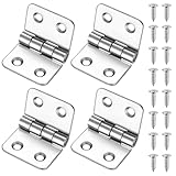 蝶番 金具 4個セット 丁番 ヒンジ 金具 丁 番 ヒンジ 蝶番 フラットヒンジ ドアヒンジ、食器棚ヒンジ、木箱ヒンジの金物部品