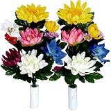 光触媒　仏花菊２本セット　ホルダー付き　2A5809-25
