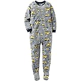 カーターズ ロンパース carter's 男の子用グレー働く車オンパレードフリース足つきカバーオール (すべり止め付) (2t(88-93cm)) [並行輸入品]