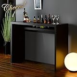 バーカウンターテーブル 幅120cm 単品 収納 rd-t8631 ブラウン