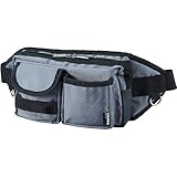TRUSCO(トラスコ) ウエストポーチ 2ポケット グレー TC-WDP-GY