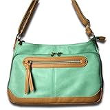 マットなフェイクレザーの多収納ポケットショルダーバッグ MT