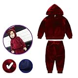 子供服 女の子 男の子 上下 セットアップ ベビー服 可愛い ロンパース クマ耳 フード パーカー (目安身長130cm, レッド)