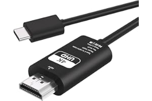 USB Type C HDMI 変換ケーブル - 1M 【4K@30Hz映像出力 / ミラーリング】 HDMI Type-C 接続ケーブル アダプタ 設定不要 プラグ＆プレイ iPhone 15/16 Pro/MacBook/iPad Pro/Surface/Galaxy 等対応 (※DP Alt Mode必須)