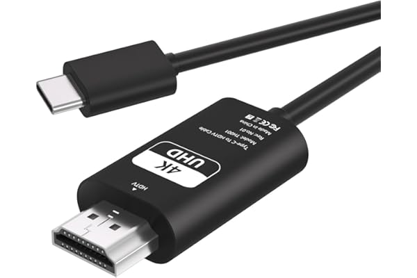USB Type C HDMI 変換ケーブル - 1M 【4K@30Hz映像出力 / ミラーリング】 HDMI Type-C 接続ケーブル アダプタ 設定不要 プラグ＆プレイ iPhone 15/16 Pro/MacBook/iPad Pro/Surface/Galaxy 等対応 (※DP Alt Mode必須)