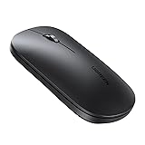 UGREEN Bluetooth マウス 超薄型 2.4GHz対応 無線 ワイヤレスマウス 静音 4段階DPI切替 4000DPI 乾電池式 携帯性 ノートPC MacBook Chromebook パソコンなどに対応 ブラック