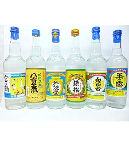 Amazon.co.jp: 石垣島有名泡盛3合瓶 5種飲み比べセット (於茂登/直火
