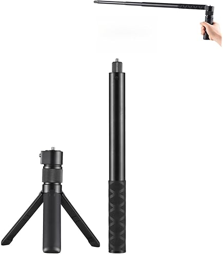 Amazon | 折りたたみ式内蔵三脚付き自撮り棒（1/4インチマウント