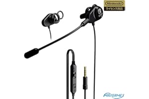 【任天堂ライセンス商品】Nintendo Switch デュアルダクトゲーミングイヤホン ブラック