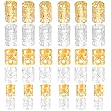 Copeflap ドレッド アクセサリー 三つ編み ビーズ 300個 3サイズ ブレイズ 飾り (シルバー＆ゴールド)