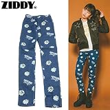 Ziddy(ジディー) スーパーストレッチデニム「デイジー柄」ロングパンツ・コン【1603】【C】 F(フリーサイズ) コン(25)