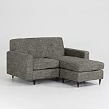 arne カウチソファー 2人掛け L字 布張り オットマン おしゃれ ロータイプ 北欧 Oliver No.2 グレー