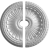 Ekena Millwork CM35VI2 35 1/8OD x 4 7/8ID x 2 1/2P Viceroy Ceiling Medallion, Fits Canopies up to 4-