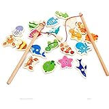 釣りゲーム 木製 磁気釣り 早期幼児知育　釣りキッズ 子供　おもちゃ　赤ちゃん　 知育おもちゃ