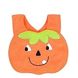 Lovely Cartoon Pattern Baby Cotton Drool Bibs with Snaps for Babies and Toddlers (Pumpkin) by AngelG