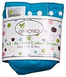 OsoCozy All in One Cloth Diaper - Unbleached - Snap - Blue - Size 1 by OsoCozy [並行輸入品]