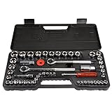Stalwart 75-HT3014 SAE and Metric 1/4, 3/8 and 1/2 Drive Socket Set, 52 Piece [並行輸入品]
