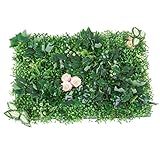 MagiDeal 造花ヘッジ室内 屋外 人工植物 フラワーターフ 芝生 トピアリー 緑 ウォールアート パネル 結婚式 庭 庭 40x60cm fda118063a450046e873ed3777e9
