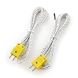 uxcell K タイプ カップル 熱電対 コントロール センサー ワイヤー -50C to +200C 3 メーター 2本入り