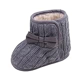 MIOIM シューズ ベビー用 子供靴 男女兼用 防寒ブーツ 毛糸 蝶結び付き 人工絨毛 出産祝い 滑り止め 保温防寒 あったか スノーブーツ 柔らかい