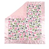マイBlankeeキリン動物園MinkyフクシアMinkyドットピンクベビー毛布、30 "×35" /ワット