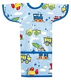 AM PM Kids! Sleeved Toddler Laminated Bib, Planes, Trains, Autos by AM PM Kids!