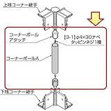 LIXIL TOEX　ジオーナフェンスYP型　T-6　コーナー継手　コーナーポールA　【リクシル】　【アルミフェンス　柵】 　クリエダーク
