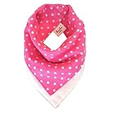 kishu baby Polka Dot Reversible Bandana Bib, Pink, One Size by Kishu Baby