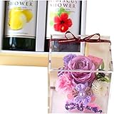 【セット品】Azurosa(アズローザ) プリザーブドフラワー3点セット (プリザーブドフラワー、ワインヴィネガーシトロンソーダ、ワインヴィネガーハイビスカスソーダ)