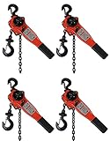 レバーホイスト １.0ＴＯＮ 4台セット（レバーブロック）チェーンホイスト/高品質ＣＥ・TUV・ＧＳ認証済み製品
