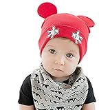 （サクララ）Sakulala ベビー 赤ちゃん 新生児用　ニット帽子 キャップ 子ども 子供 幼児 コットン 綿 耳 付き 女の子 男の子