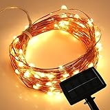 LEDMO Solar LED String Light, 10m 100 LEDs LED String Lights 300mAh, 1.2V 1200mAh, IP65 Waterproof C
