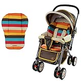 防水虹赤ちゃんベビーカークッションパッド