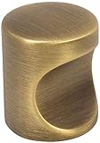 Cosmas 3312bab Brushedアンティーク真鍮ContemporaryキャビネットハードウェアFinger Pull – 3 / 4 "直径 – 25パック