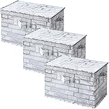 山善(YAMAZEN) どこでも収納ボックス ふた付き 3個セット カラーボックス対応 ホワイトブリック YTCT-3PF(WHR)