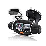 PolarLander R310 2.7 Inch G-sensor IR Night Vision TFT LCD Dual Lens GPS HD DVR Car Kit Vehicle Came