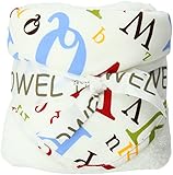 Trend Lab 30055 Blooming Bouquet Hooded Towel-Blanc Terry Avec Dr. Seuss Abc Scatterprint percale Bo