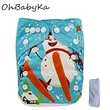 Ohbabyka3点セット フリーサイズ おむつカバー サイズ調整可 布おむつカバー 布オムツカバー 男の子用 ベビー服 赤ちゃん キッズ 服 ベビー 女の子 70 80 90 可愛いおむつカバーでH