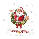 AMAA 壁紙　ウォールペーパー ウォールステッカー サンタクロース　雪花　メリクリます　鹿　クリスマス花輪　クリスマス 窓 シール 50*70cm