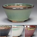 いよじ園 【盆栽鉢】 小石原焼/切立丸鉢 4色セット【左右10cm】【ミニ鉢～小鉢】