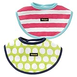 (チャックル) chuckle カラフルドット&ボーダーマジック式スタイ2枚組【よだれかけ・ビブ】 グリーン サイズなし W8274-00-70