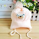 YideaHomeベビー ボンボン ニットキャップ ポンポン ニット帽 女の子 男の子 赤ちゃん キッズ ニット 帽子 子供服