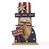 Glitzhome手作りPatriotic Uncle Sam Decor 18.11 Inch 1302001208